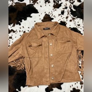 Suede fringe jacket